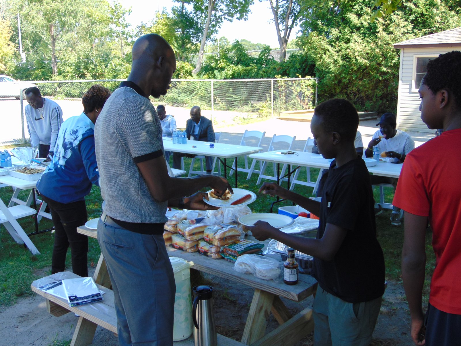 Outdoor community gathering